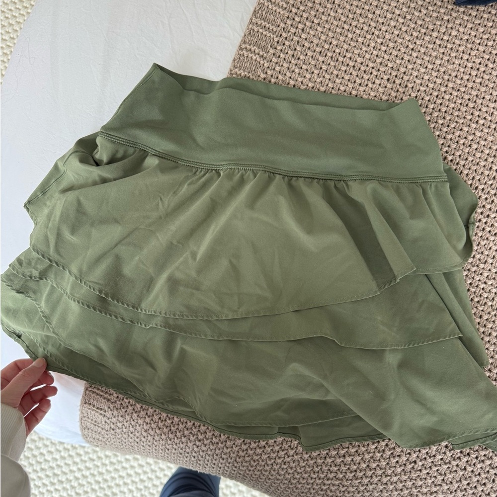Aerie Asymmetrical Green Skirt